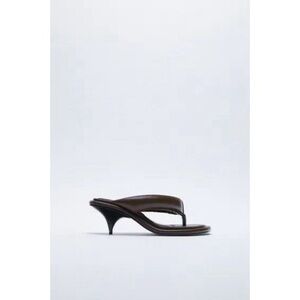 ZARA HEELED QUILTED SANDALS